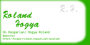 roland hogya business card